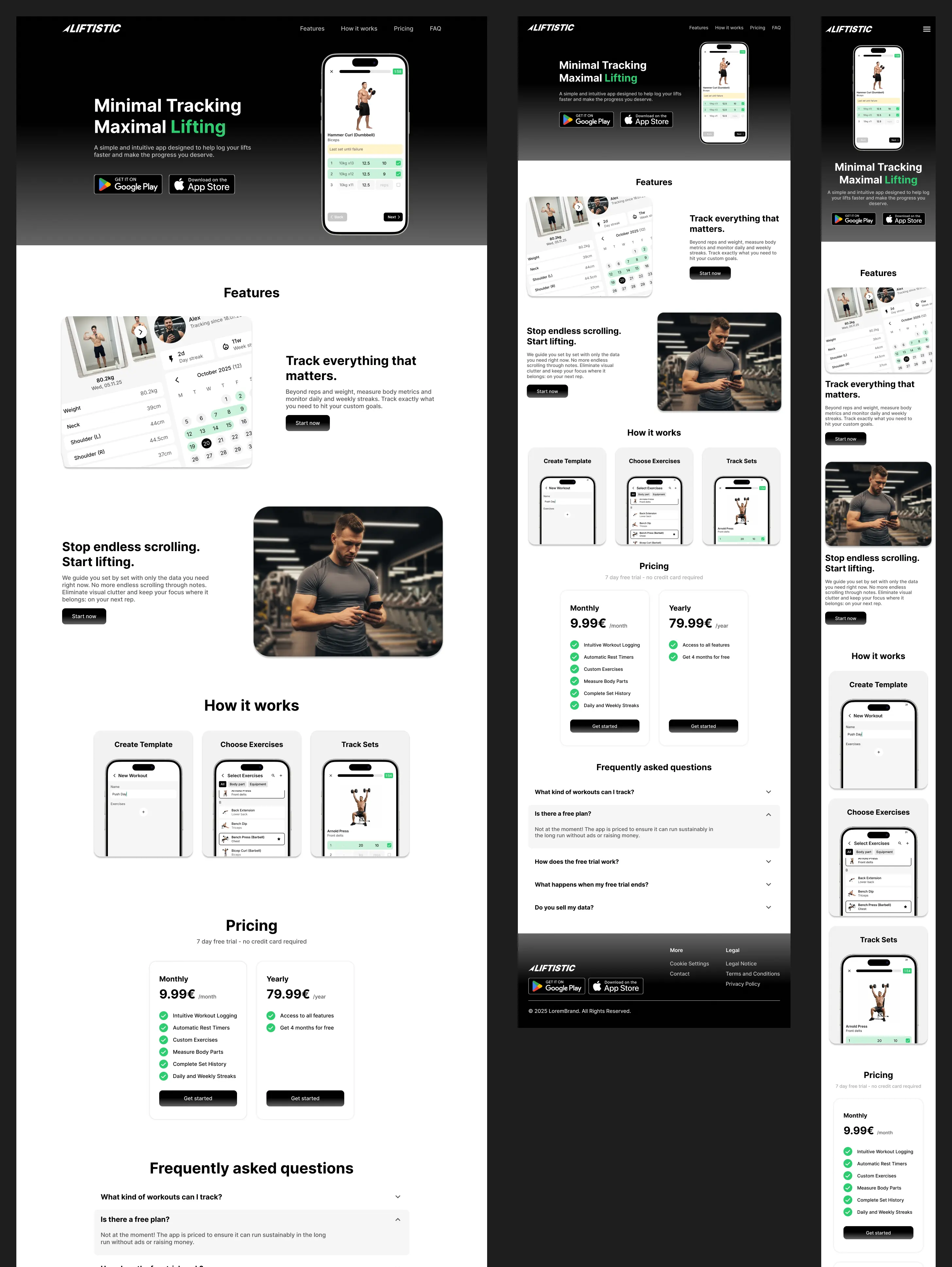 Liftistic Website Landingpage Design